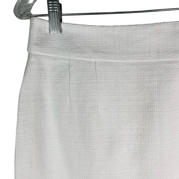 Banana Republic Skirt White Pencil Lined 4 Textured New - Picture 6 of 11